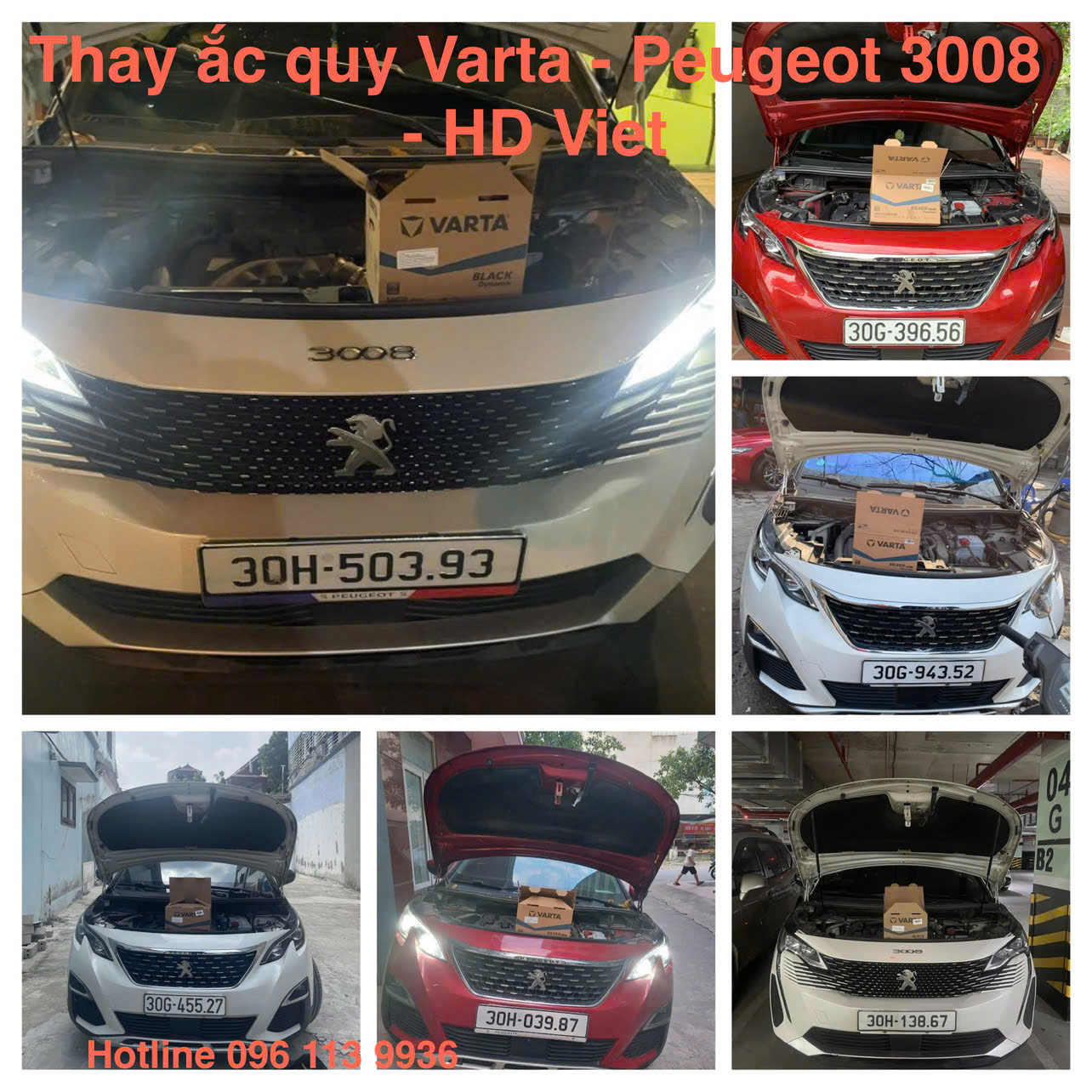 Ắc quy Varta cho Peugeot 3008 tại Vartabattery.vn
